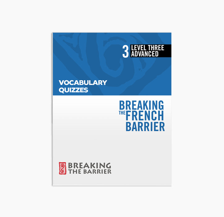 French Level 3/Advanced Vocabulary Quizzes