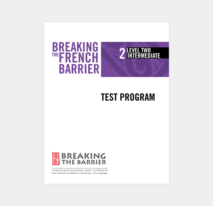 French Level 2/Intermediate Test Program (Hard Copy)