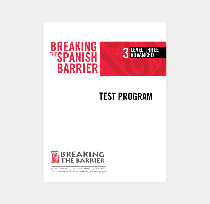 Spanish Level 3/Advanced Test Program (Hard Copy)